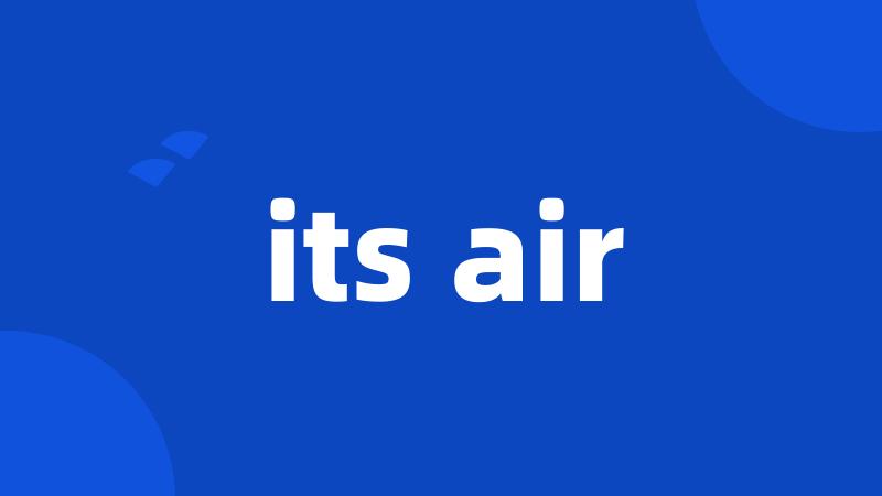 its air
