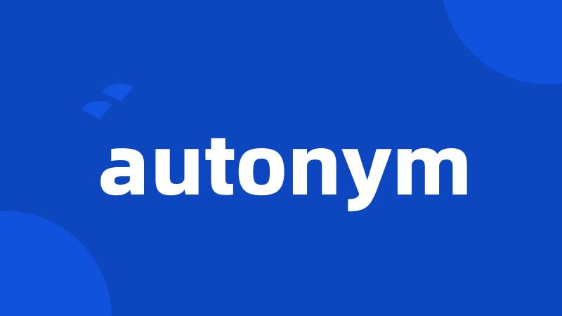 autonym