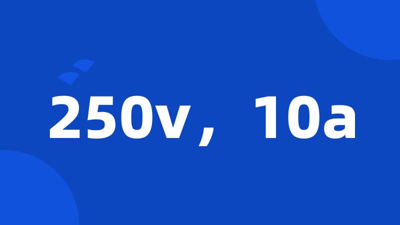 250v，10a