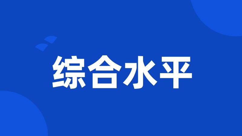 综合水平
