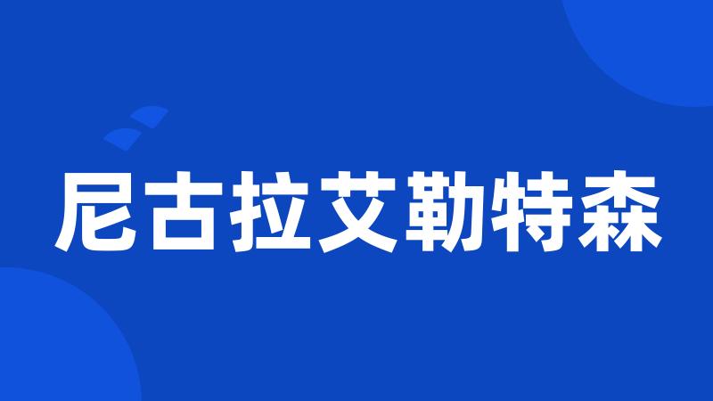 尼古拉艾勒特森