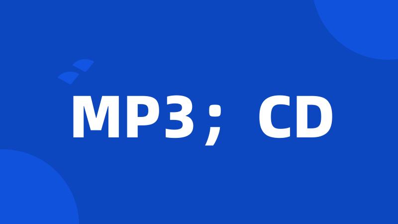 MP3;CD