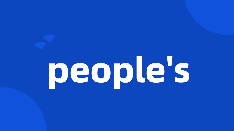people's