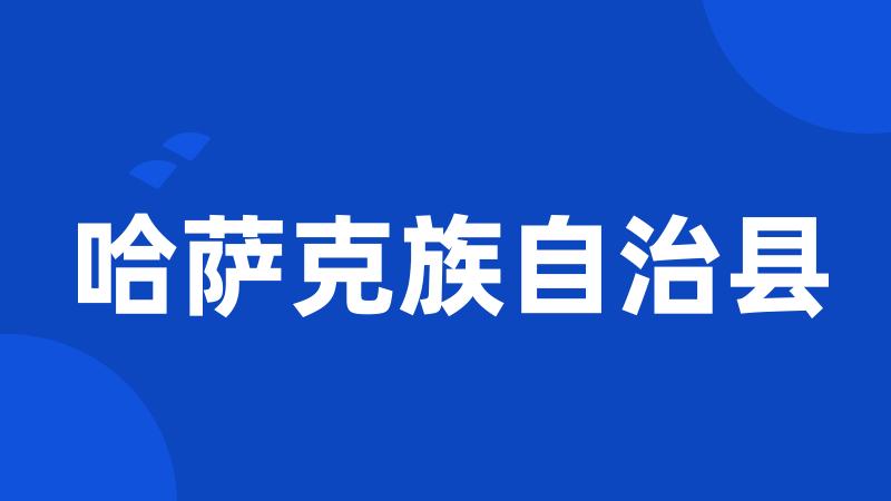 哈萨克族自治县