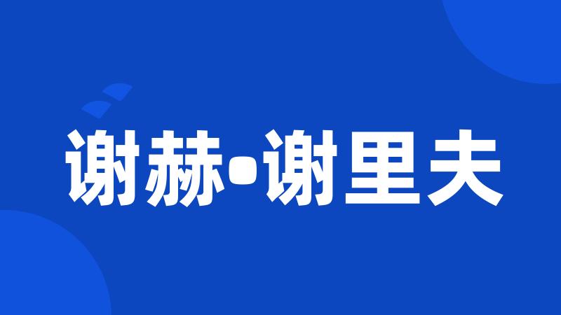谢赫•谢里夫