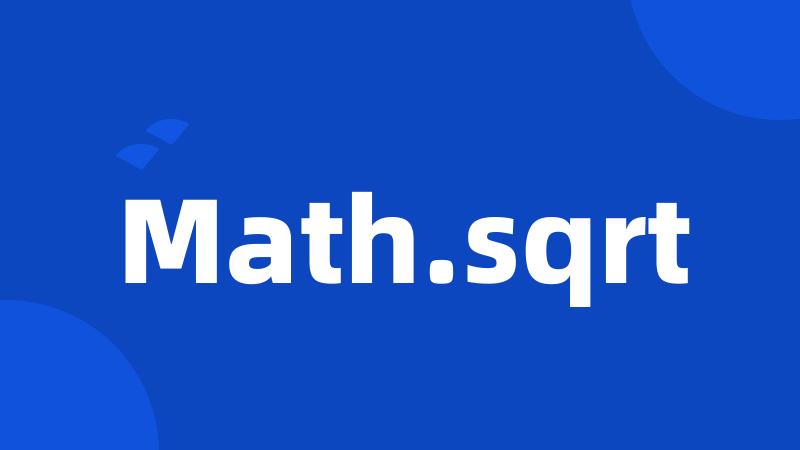 Math.sqrt