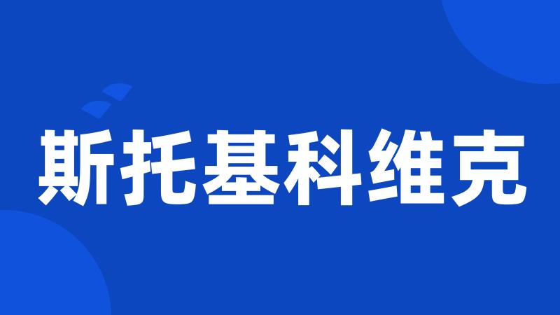 斯托基科维克