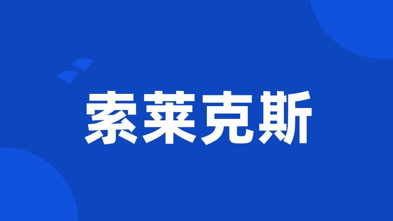 索莱克斯