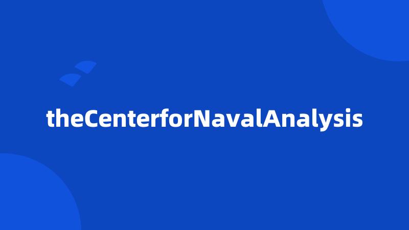theCenterforNavalAnalysis