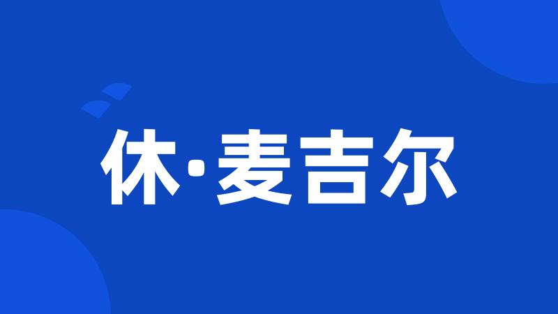 休·麦吉尔