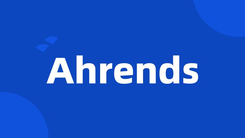 Ahrends