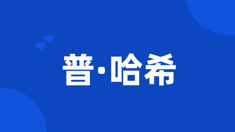 普·哈希