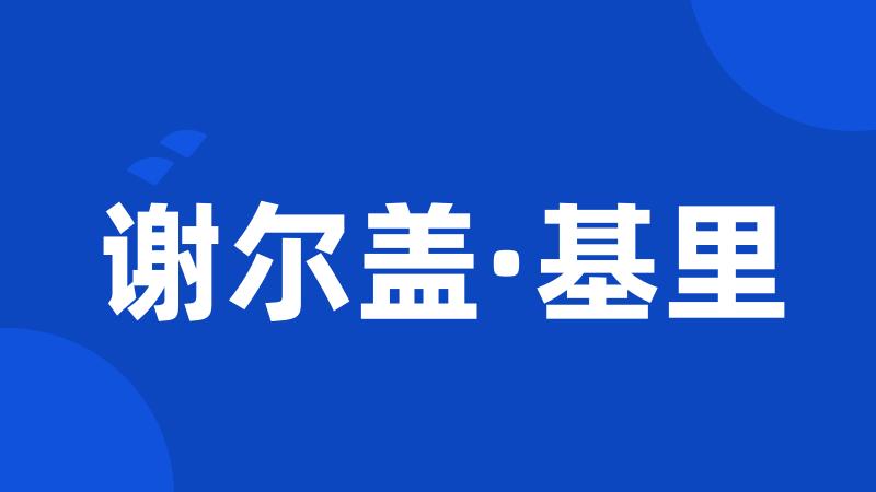 谢尔盖·基里
