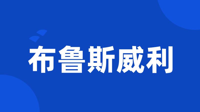 布鲁斯威利
