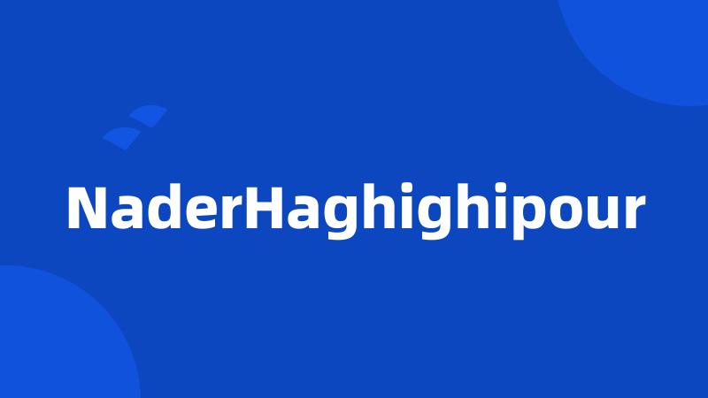 NaderHaghighipour
