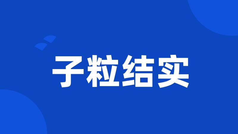 子粒结实