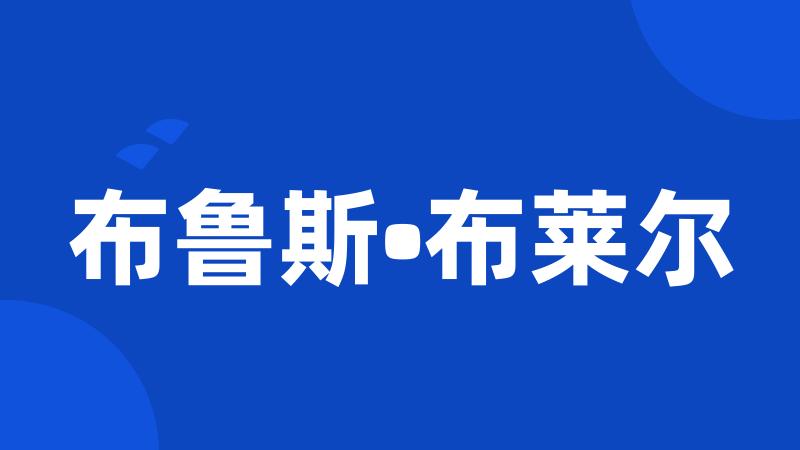 布鲁斯•布莱尔