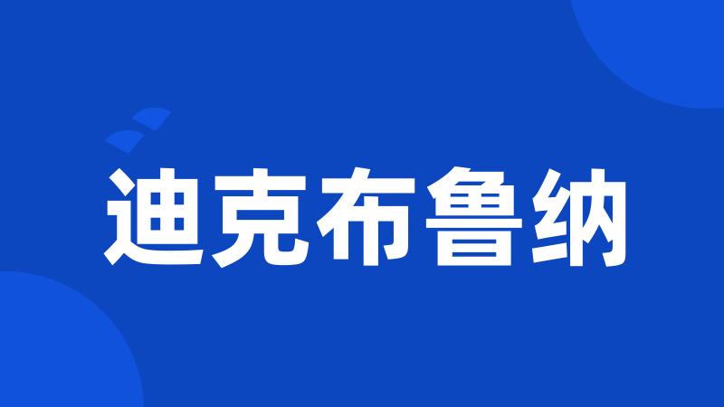 迪克布鲁纳