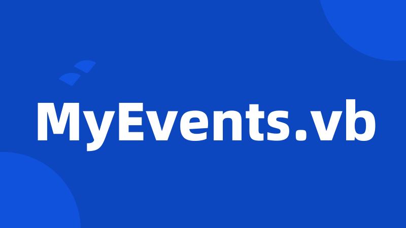 MyEvents.vb