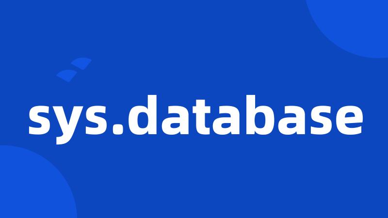 sys.database