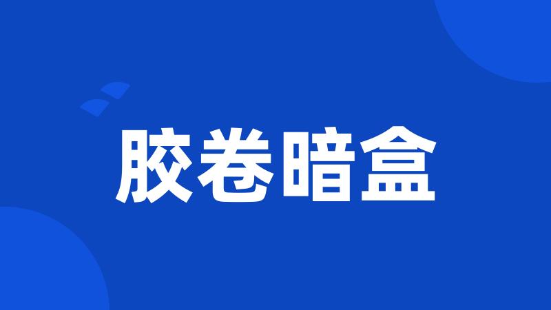 胶卷暗盒