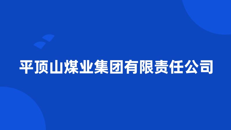 平顶山煤业集团有限责任公司