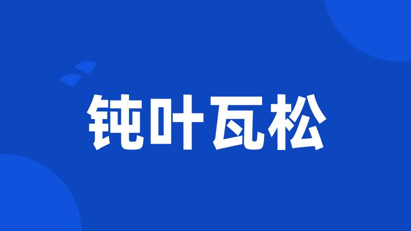 钝叶瓦松