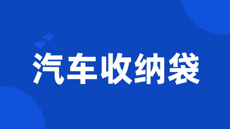 汽车收纳袋