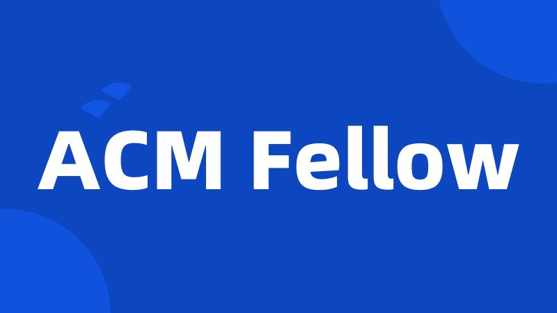 ACM Fellow