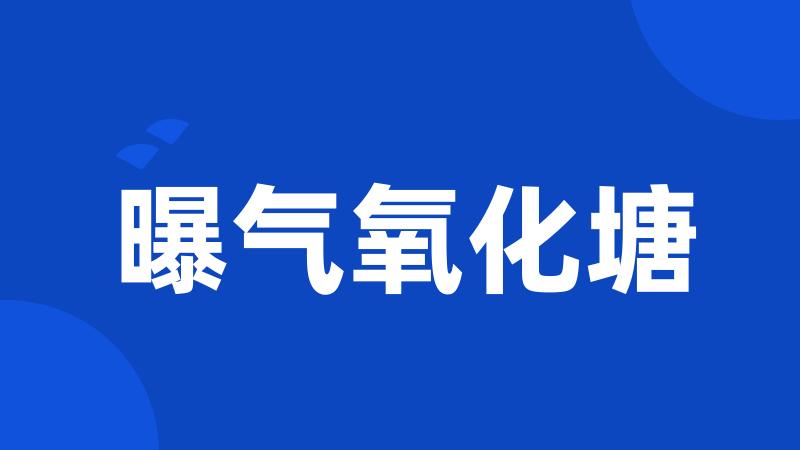 曝气氧化塘
