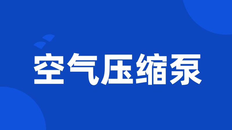 空气压缩泵