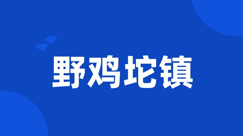 野鸡坨镇
