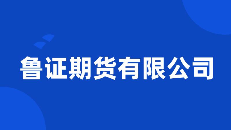 鲁证期货有限公司