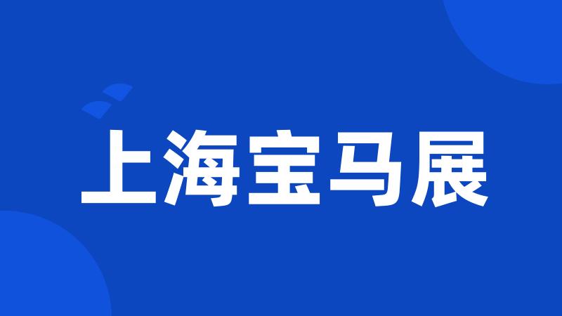 上海宝马展