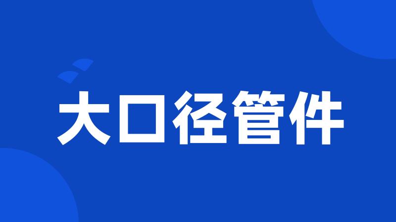 大口径管件