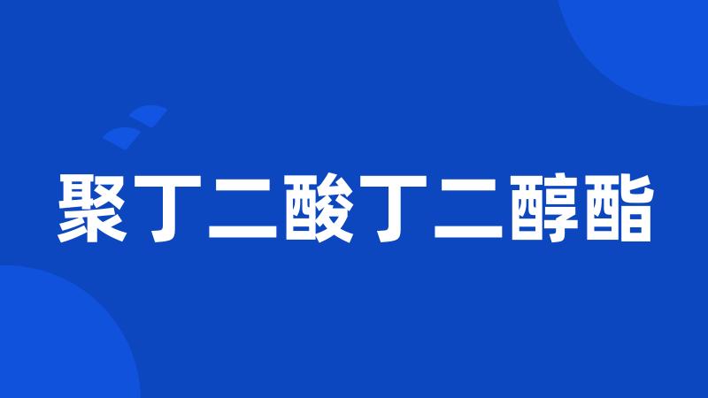 聚丁二酸丁二醇酯