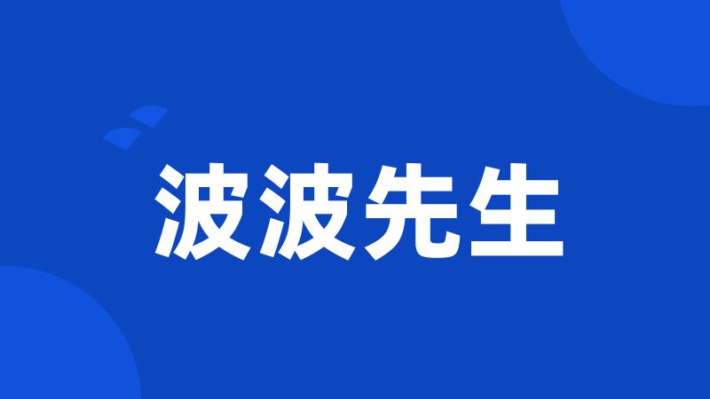 波波先生
