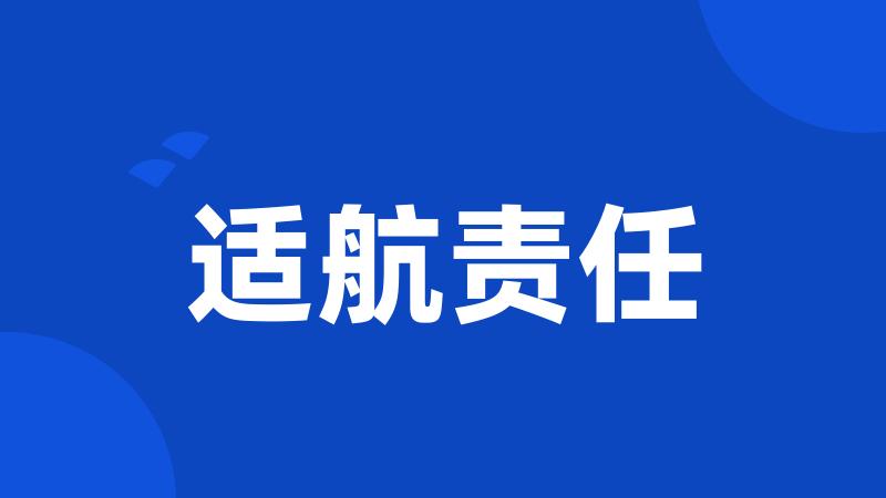 适航责任