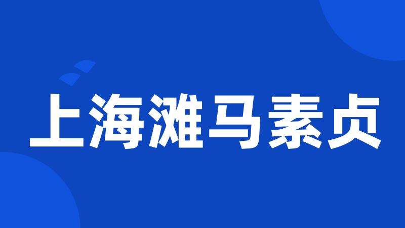 上海滩马素贞