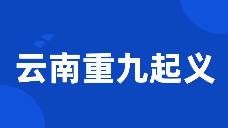 云南重九起义