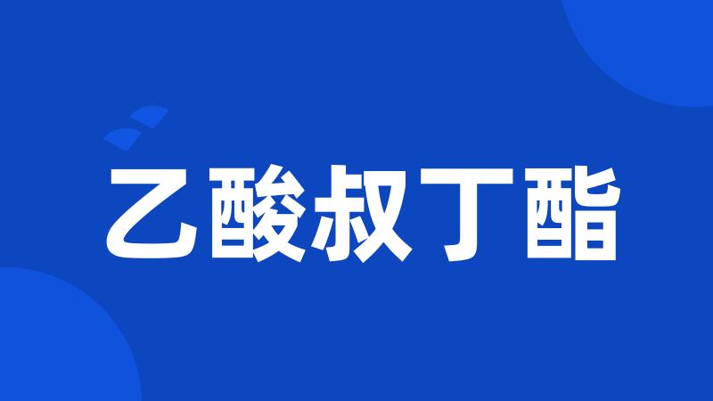 乙酸叔丁酯