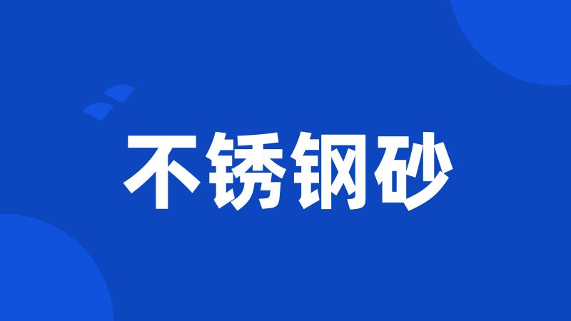 不锈钢砂