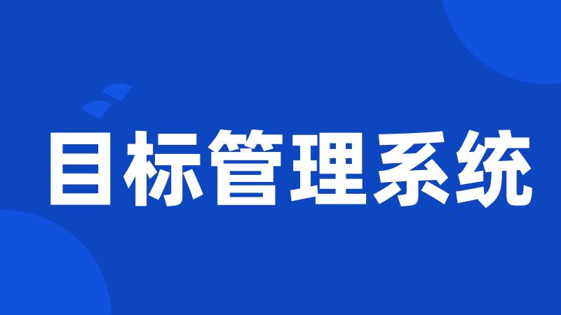 目标管理系统
