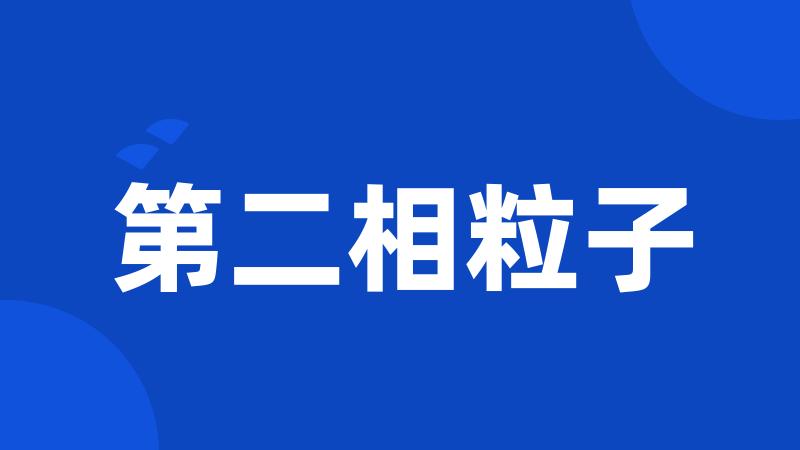 第二相粒子