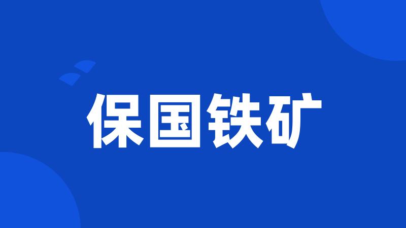 保国铁矿
