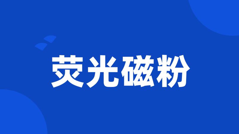 荧光磁粉