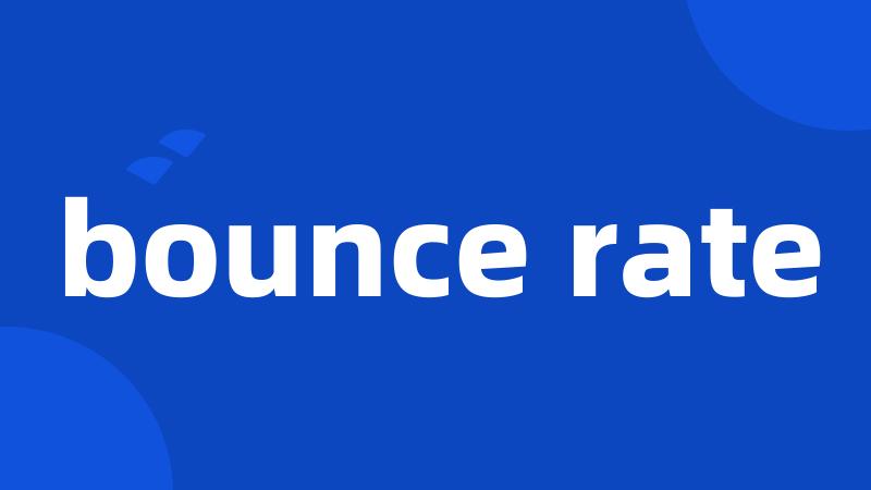 bounce rate