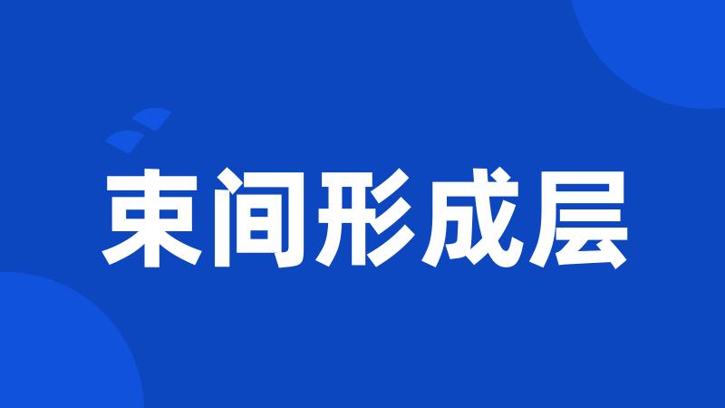 束间形成层