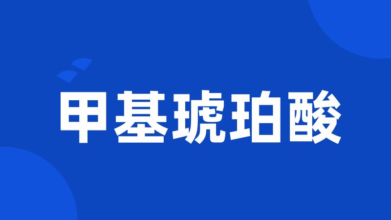 甲基琥珀酸