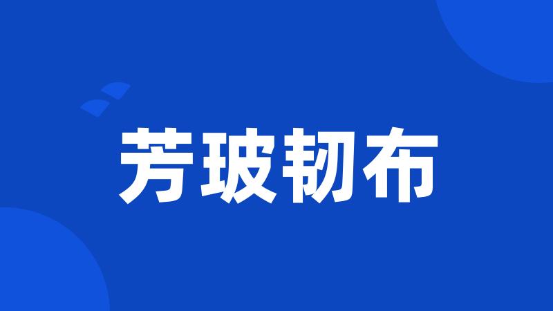 芳玻韧布
